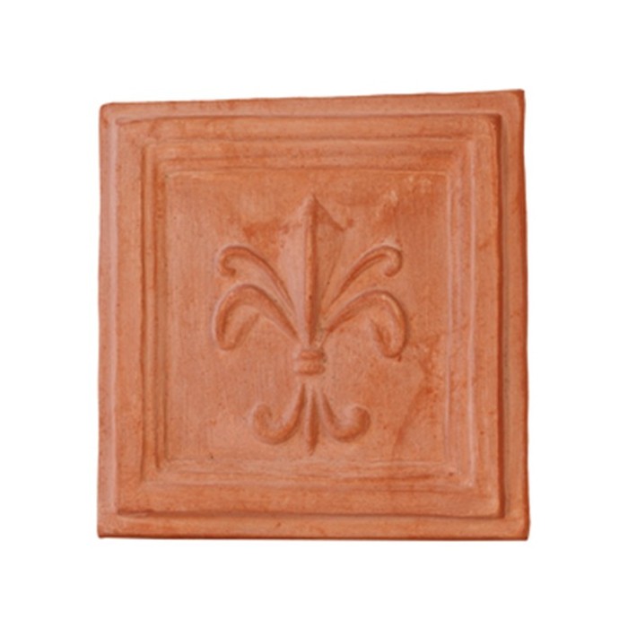 Terracotta lily coat of arms